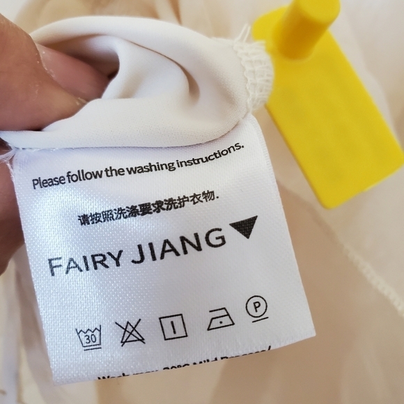 Fairy Jiang Chiffon Cream Midi Skirt NWT - Picture 11 of 11